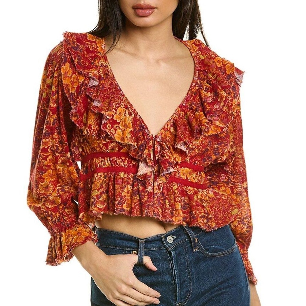 Free People Rudi Ruffle Top